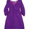 Shoshanna - Purple & Blue Long Sleeve Geo Print Dress Sz 0