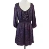 Shoshanna - Purple Long Sleeve Multi-Print Dress Sz 0