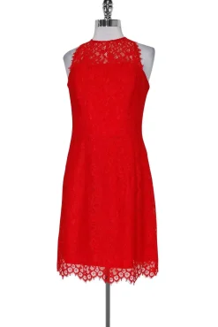 Shoshanna - Red Orange Lace Dress Sz 6