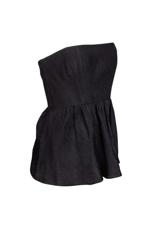 Shoshanna - Strapless Black Peplum Blouse Sz 8