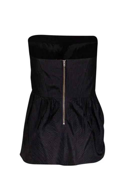 Shoshanna - Strapless Black Peplum Blouse Sz 8