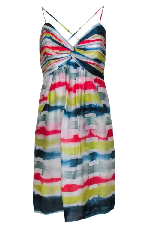 Shoshanna - Tie-Dye Striped Amelie Silk Dress Sz 10