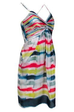 Shoshanna - Tie-Dye Striped Amelie Silk Dress Sz 10