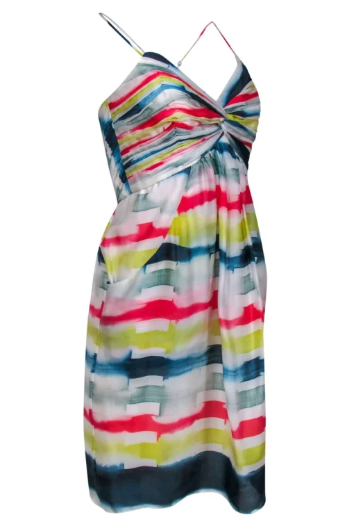 Shoshanna - Tie-Dye Striped Amelie Silk Dress Sz 10