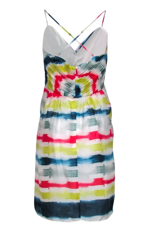 Shoshanna - Tie-Dye Striped Amelie Silk Dress Sz 10