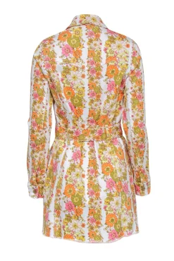Show Me Your Mumu - Multi Colored Floral Print Denim Dress Sz M