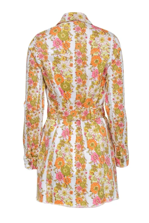 Show Me Your Mumu - Multi Colored Floral Print Denim Dress Sz M
