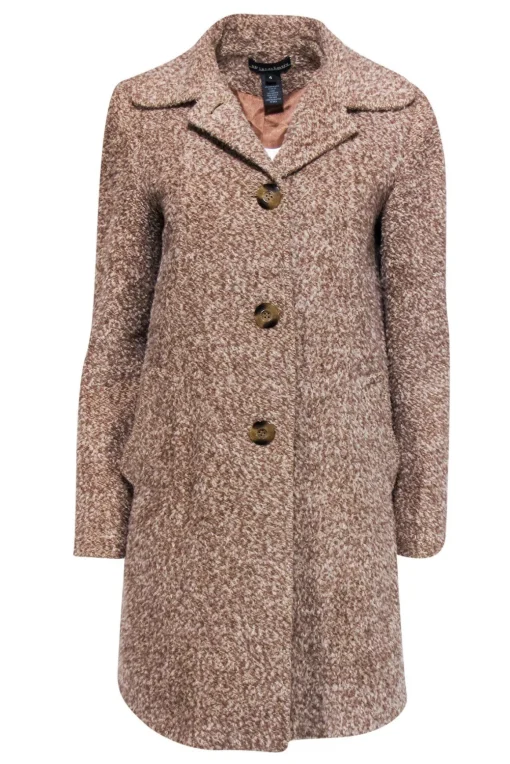 Sofia Cashmere - Beige Wool & Alpaca Teddy Coat Sz 4