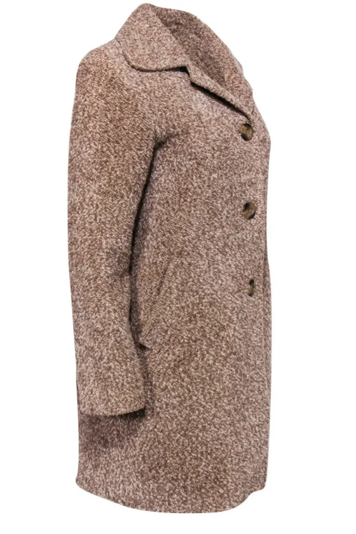 Sofia Cashmere - Beige Wool & Alpaca Teddy Coat Sz 4