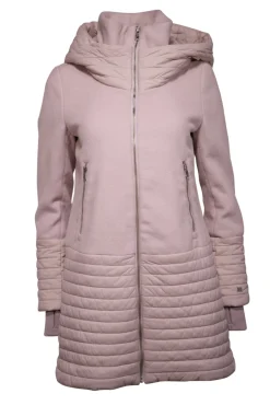 Soia & Kyo - Beige Wool Mixed Media Hooded Puffer Coat Sz S