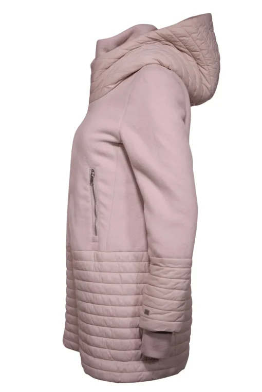 Soia & Kyo - Beige Wool Mixed Media Hooded Puffer Coat Sz S