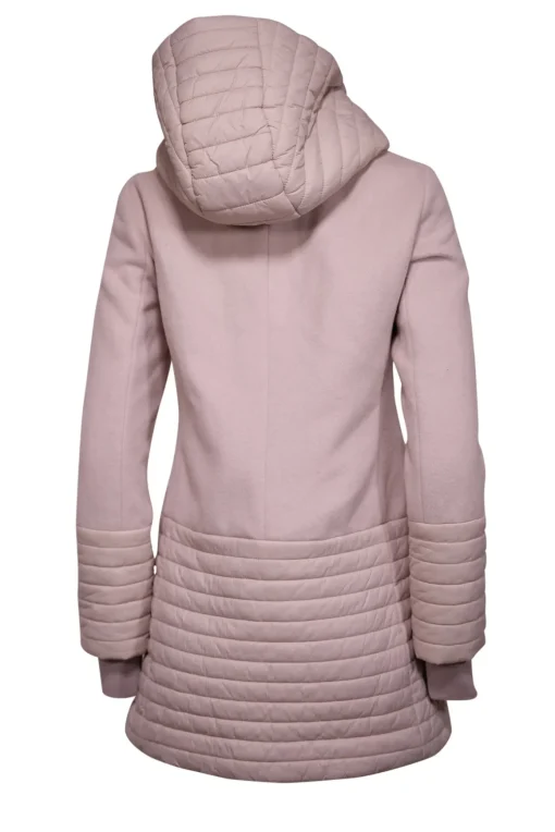 Soia & Kyo - Beige Wool Mixed Media Hooded Puffer Coat Sz S