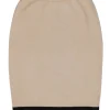 St. John - Beige Knit Pencil Skirt w/ Black Hem Sz 2