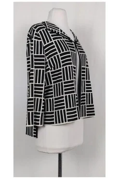 St. John - Black & White Printed Cardigan Sz 6