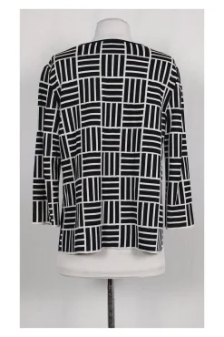 St. John - Black & White Printed Cardigan Sz 6