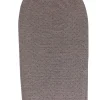 St. John - Brown & Beige Polka Dot Knit Maxi Skirt w/ Slit Sz 12