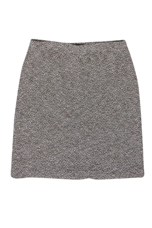 St. John - Brown & Black Knit Skirt Sz 12