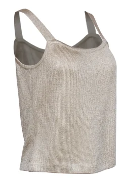 St. John - Champagne Gold Knit Tank Top Sz S