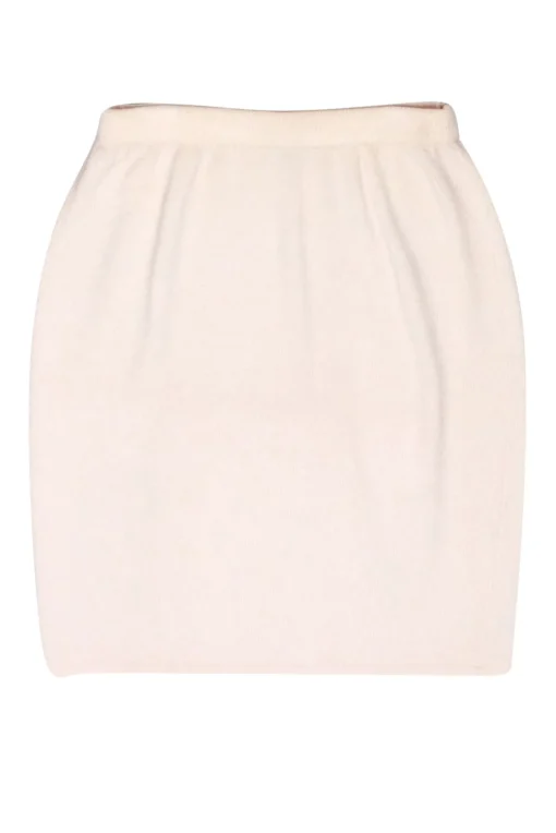 St. John - Cream Knit Pencil Skirt Sz 14