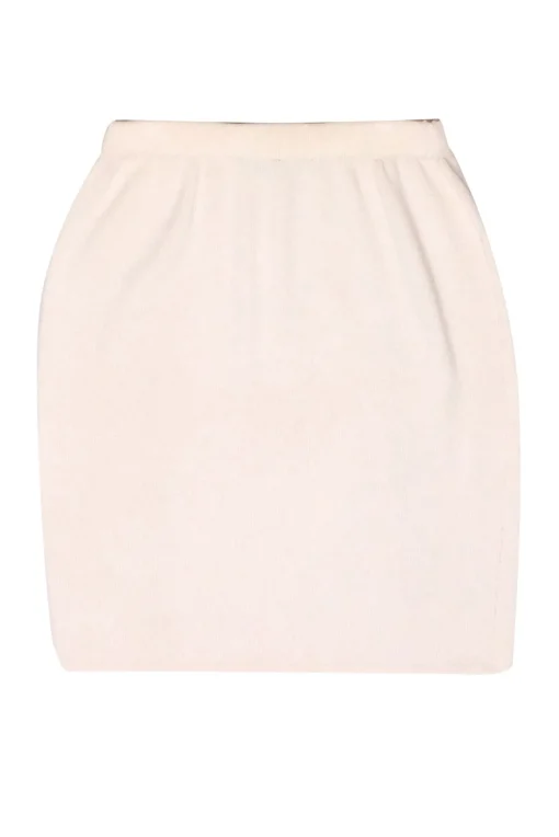 St. John - Cream Knit Pencil Skirt Sz 14