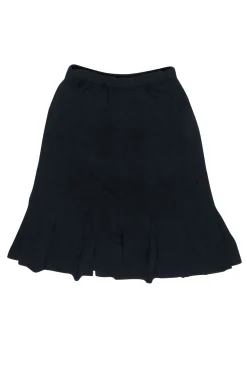St. John - Dark Navy Knit Car Wash Hem Skirt Sz 6