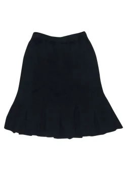 St. John - Dark Navy Knit Car Wash Hem Skirt Sz 6