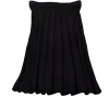 St. John - Dark Navy Pleated Wool Blend Skirt Sz 2