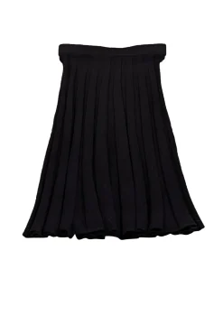 St. John - Dark Navy Pleated Wool Blend Skirt Sz 2