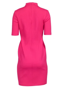 St. John - Hot Pink Knit Fitted Sheath To The Knee Dress Sz 6