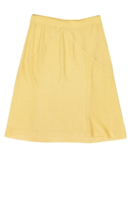 St. John - Light Yellow Knit Skirt Sz 4