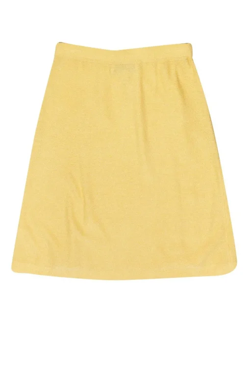 St. John - Light Yellow Knit Skirt Sz 4