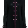 St. John - Long Black Knit Sweater w/ Decorative Buttons Sz 14