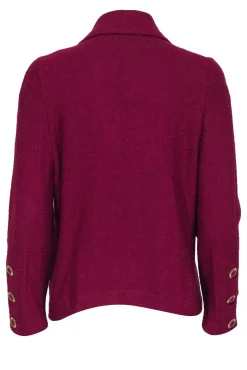 St. John - Magenta Blazer w/ Oversized Gold Buttons Sz M