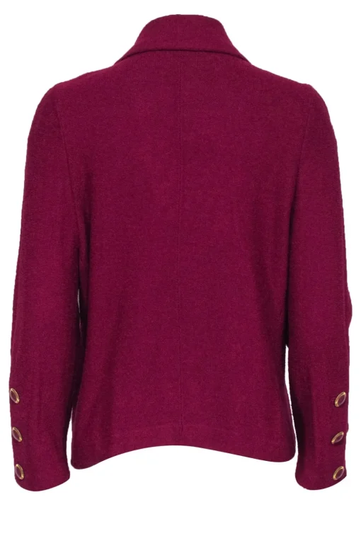 St. John - Magenta Blazer w/ Oversized Gold Buttons Sz M