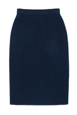 St. John - Navy Knit Midi Skirt Sz 6