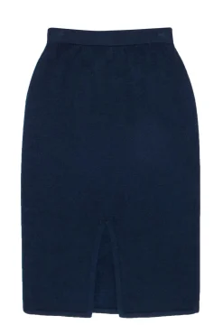 St. John - Navy Knit Midi Skirt Sz 6