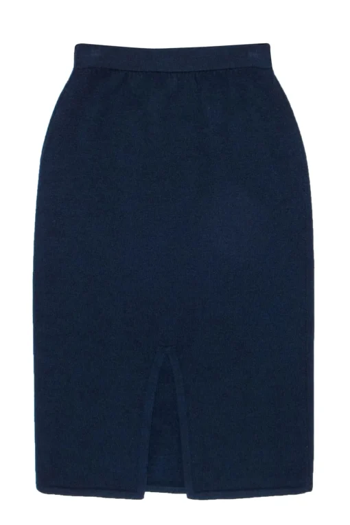St. John - Navy Knit Midi Skirt Sz 6