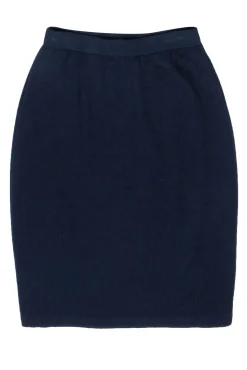 St. John - Navy Knit Pencil Skirt Sz 4