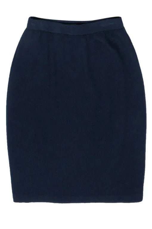 St. John - Navy Knit Pencil Skirt Sz 4