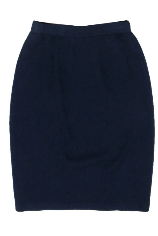St. John - Navy Knit Pencil Skirt Sz 4