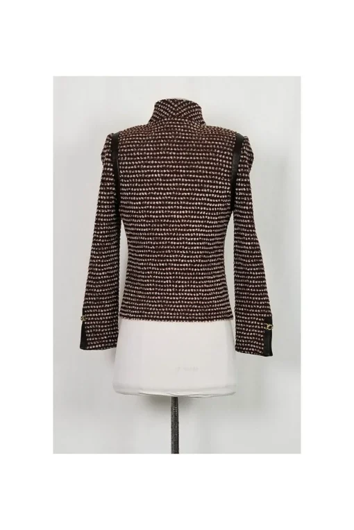 St. John - Red, Brown & White Knit Jacket Sz 2