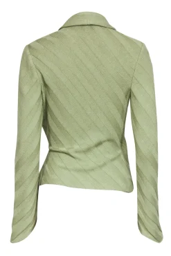St. John - Sage Green Thick Ribbed Wrap Sweater Sz 2