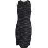 St. John Couture - Black & Silver Metallic Sleeveless Dress Sz 12