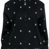 St. John Sport - Black Bee Embroidered Zip-Up Jacket Sz L