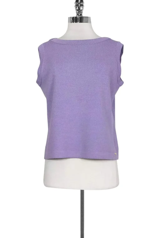 St. John Sport - Lavender Sleeveless Sweater Sz M