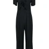 Staud - Black Wide Leg Tie Front Jumpsuit Sz M