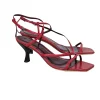 Staud - Red Square Toe Strappy Kitten Heel Sz 12