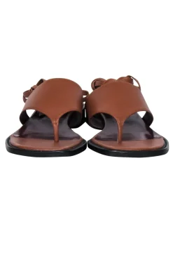 Staud - Tan Square Toe Strappy Sandals Sz 9