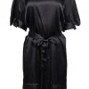 Stella McCartney - Black Silk Dress w/ Polka Dots Sz 10