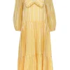 Stella Nova - Yellow Stripped Peter Pan Collar Dress Sz 2
